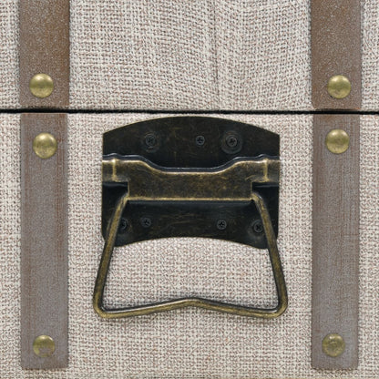 Cassapanca in Legno Massello e Acciaio 111x34x37 cm | homemem39