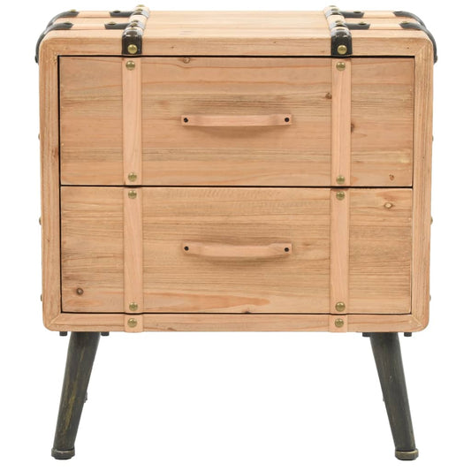 Comodino in Legno Massello di Abete 50x35x57 cm - homemem39