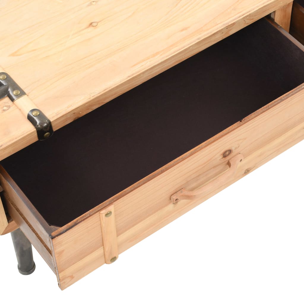 Mobile TV in Legno Massello di Abete 120x33x35 cm - homemem39