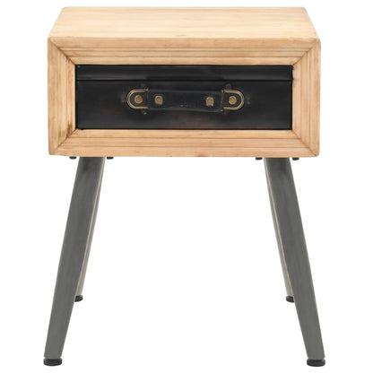 Comodino in Legno Massello di Abete 43x38x50 cm - homemem39