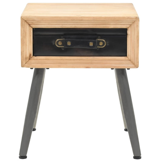 Comodino in Legno Massello di Abete 43x38x50 cm - homemem39