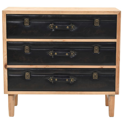 Cassettiera in Legno Massello di Abete 80x36x75 cm - homemem39
