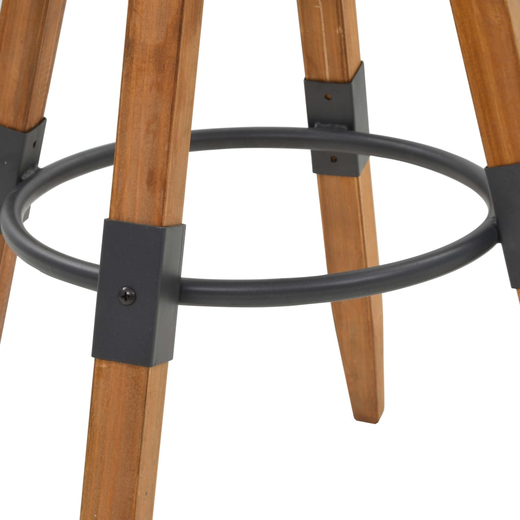 Sgabelli da Bar 2 pz in Legno Massello di Abete