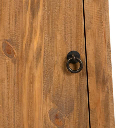Mobile da Bagno a Parete in Legno Massello di Pino 42x23x70 cm