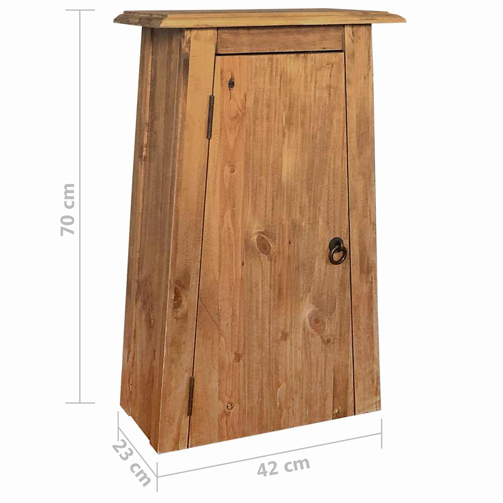 Mobile da Bagno a Parete in Legno Massello di Pino 42x23x70 cm | homemem39