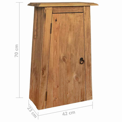 Mobile da Bagno a Parete in Legno Massello di Pino 42x23x70 cm | homemem39
