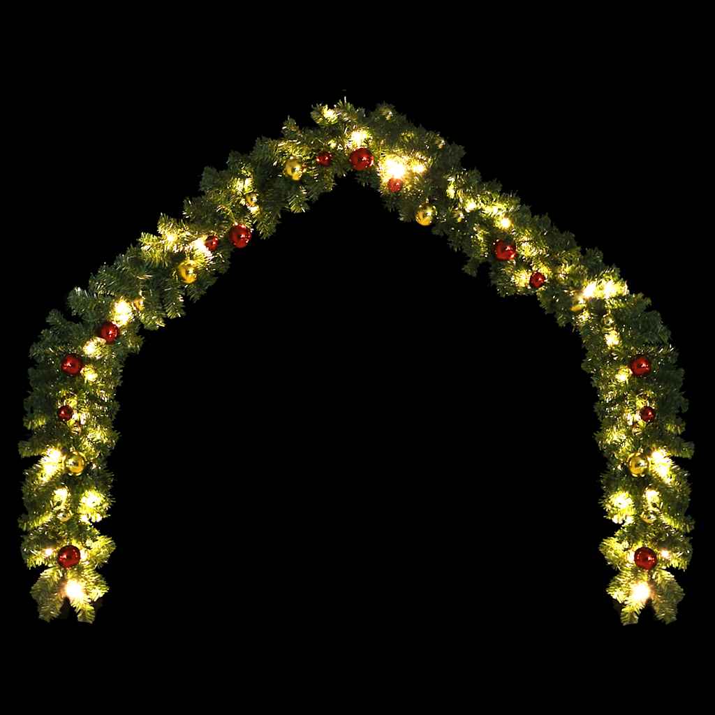 Ghirlanda di Natale Decorata con Palline e Luci a LED 5 m | homemem39