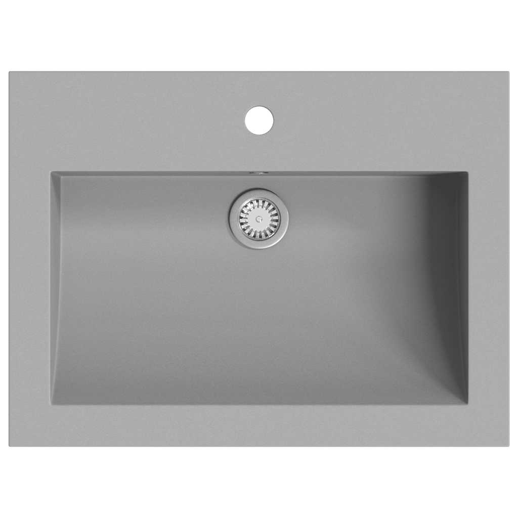 Lavandino in Granito 600x450x120 mm Grigio - homemem39