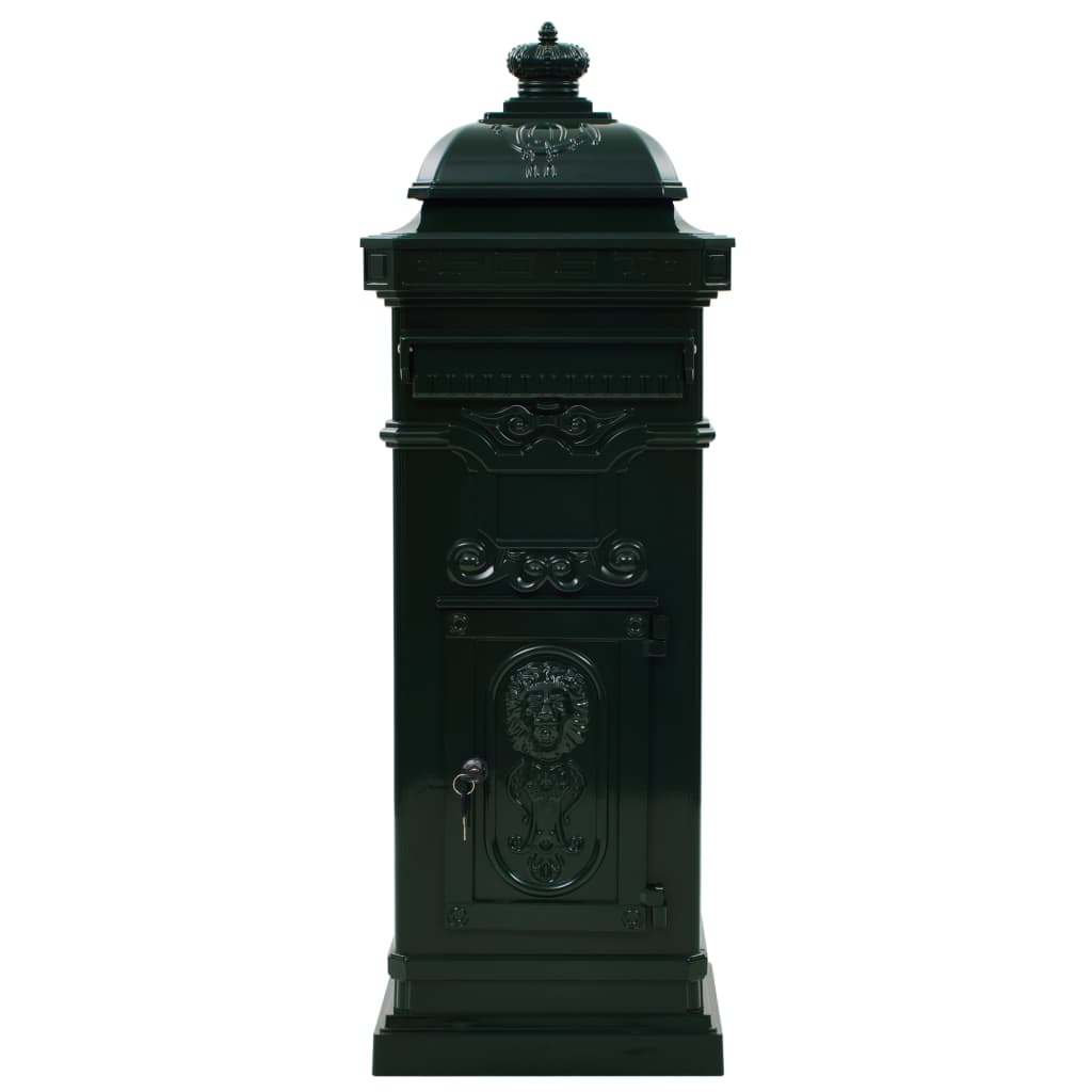 Cassetta della Posta in Alluminio Inossidabile Vintage Verde - homemem39