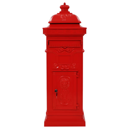 Cassetta della Posta in Alluminio Inossidabile Vintage Rossa - homemem39