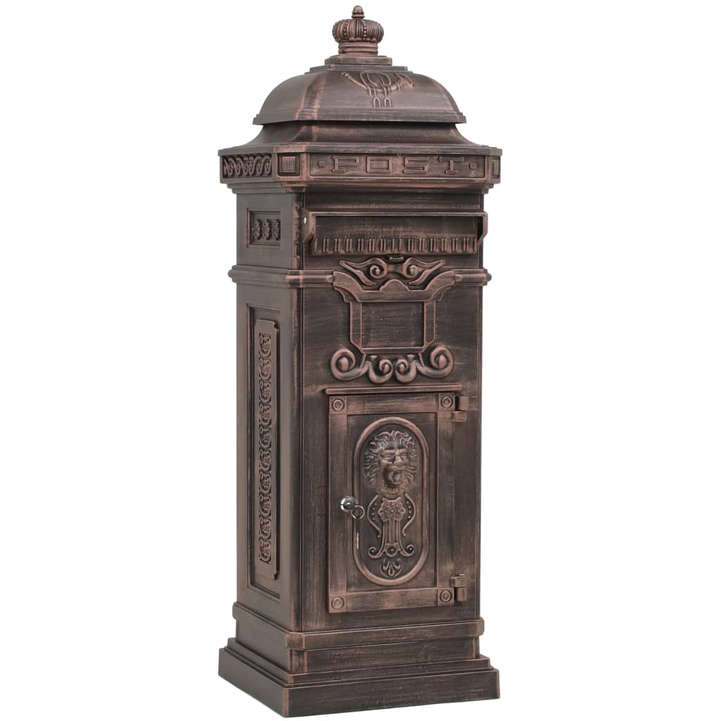 Cassetta della Posta in Alluminio Inossidabile Vintage Bronzo - homemem39
