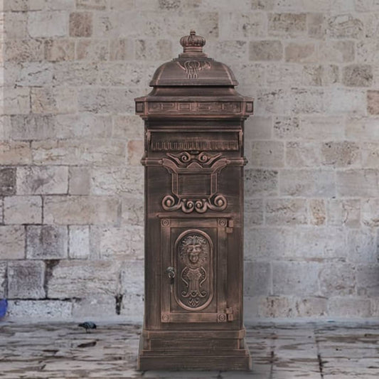 Cassetta della Posta in Alluminio Inossidabile Vintage Bronzo - homemem39