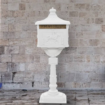 Cassetta della Posta in Alluminio Inossidabile Vintage Bianca - homemem39