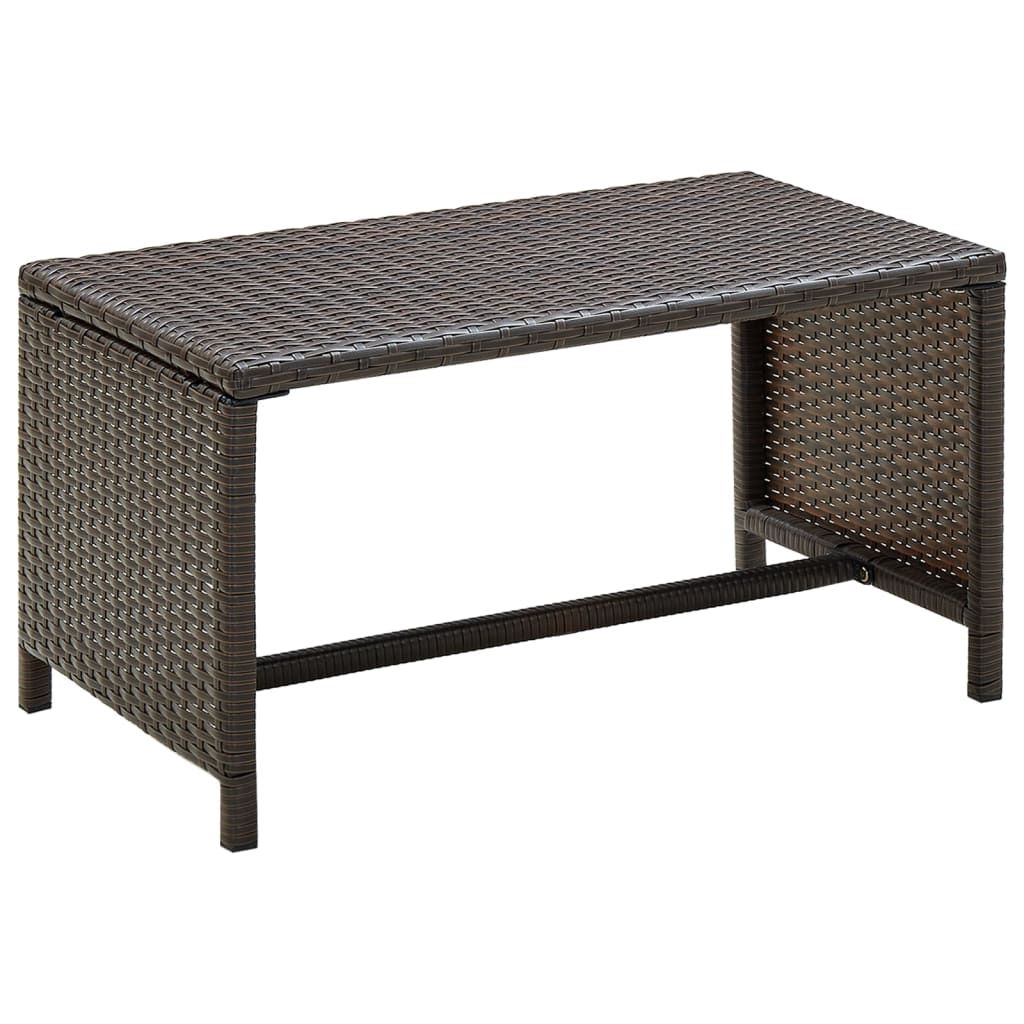 Set Divani da Giardino 4 pz con Cuscini in Polyrattan Marrone | homemem39