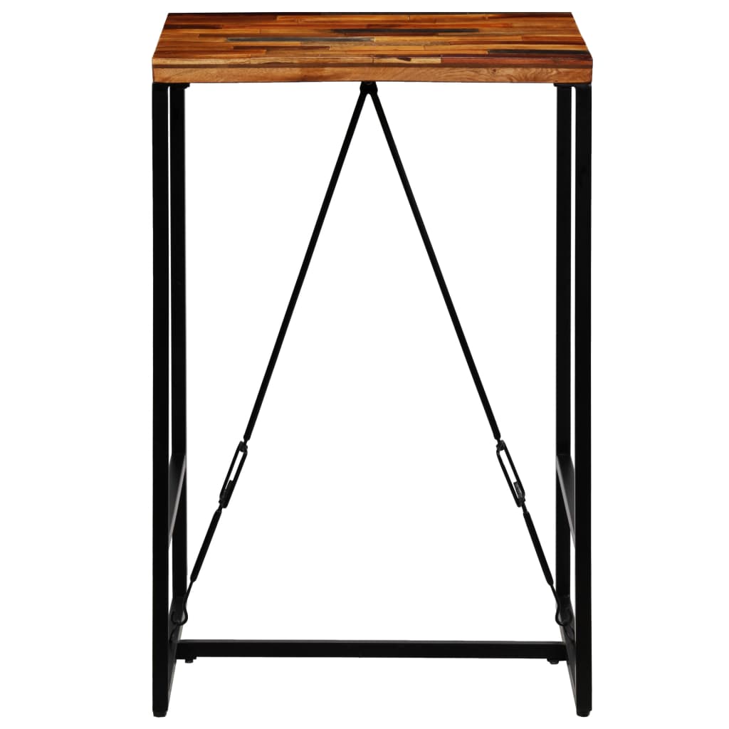 Tavolino da Bar in Legno Massello di Recupero 70x70x106cm - homemem39