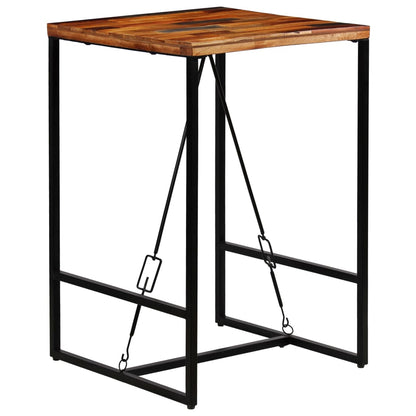 Tavolino da Bar in Legno Massello di Recupero 70x70x106cm - homemem39