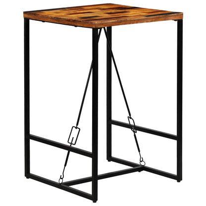 Tavolino da Bar in Legno Massello di Recupero 70x70x106cm - homemem39