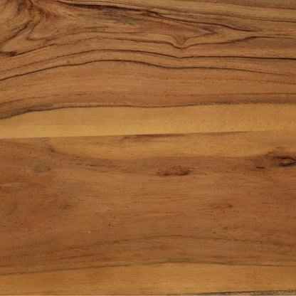 Tavolo da Pranzo in Massello d'Acacia e Acciaio 75x75x76 cm - homemem39