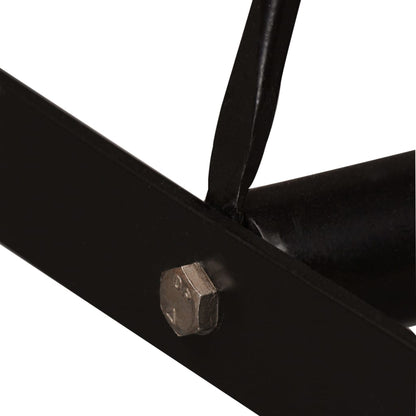 Set da Bar 5 pz in Legno Massello Acacia in Vera Pelle e Tela