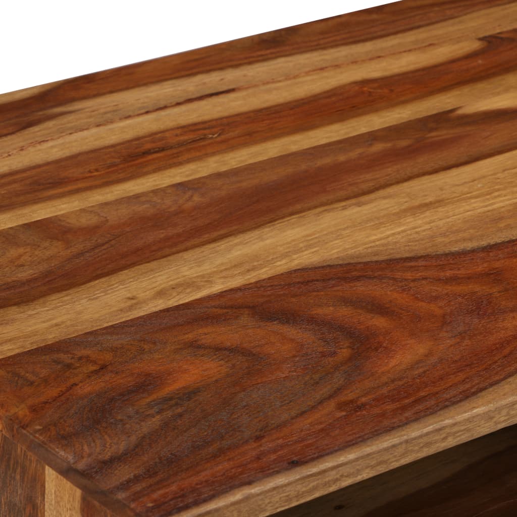 Tavolino da Caffè Legno Massello con Finitura Ambra 110x50x37cm | homemem39