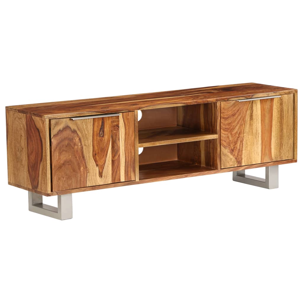 Mobile TV in Acacia Massello con Finitura Ambra 118x30x40 cm - homemem39