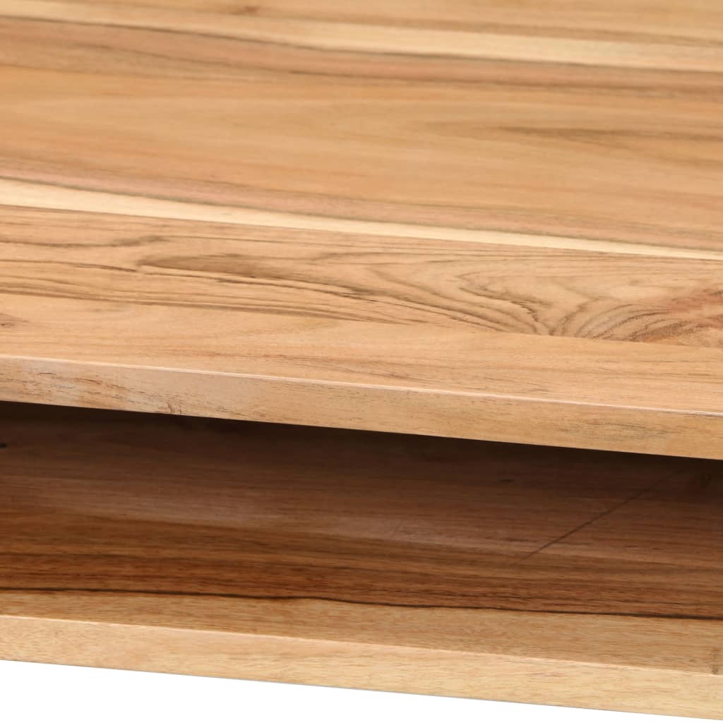 Scrivania in Legno Massello di Acacia 118x45x76 cm - homemem39
