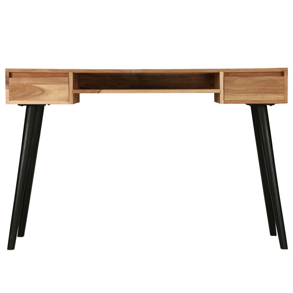 Scrivania in Legno Massello di Acacia 118x45x76 cm - homemem39