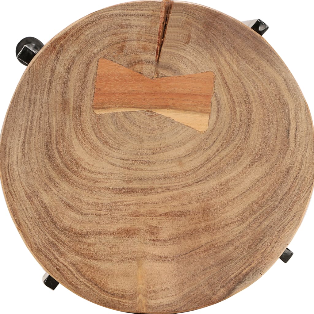 Set Tavolini da Salotto 2 pz in Legno Massello di Acacia