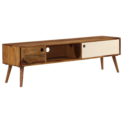 Mobile Porta TV 140x30x40cm in Legno Massello di Acacia