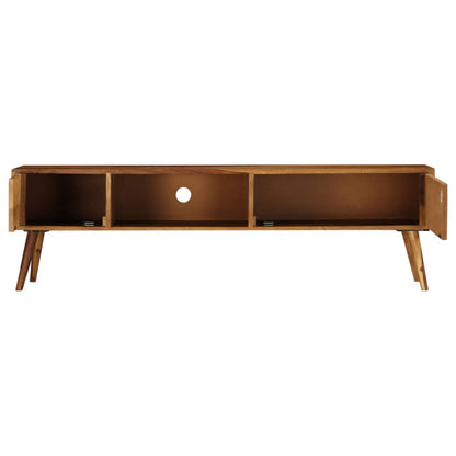 Mobile Porta TV 140x30x40cm in Legno Massello di Acacia