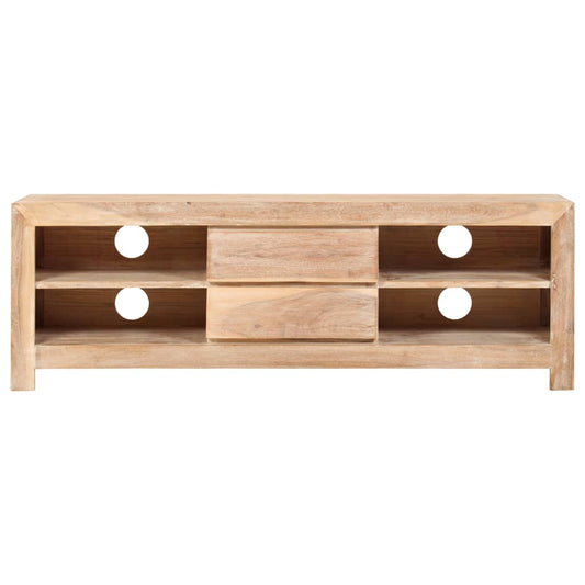 Mobile Porta TV in Legno di Acacia 120x30x40cm Marrone Chiaro - homemem39