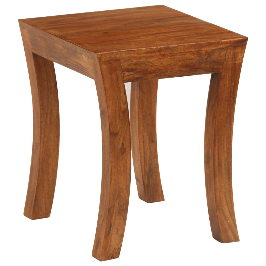 Tavolini Impilabili 3 pz Massello di Acacia 50x35x50 cm Marrone