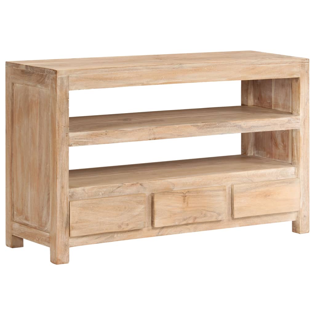 Mobile Porta TV in Legno di Acacia 90x30x55 cm Marrone Chiaro - homemem39