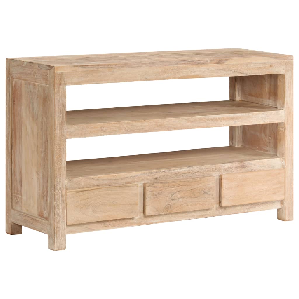 Mobile Porta TV in Legno di Acacia 90x30x55 cm Marrone Chiaro - homemem39