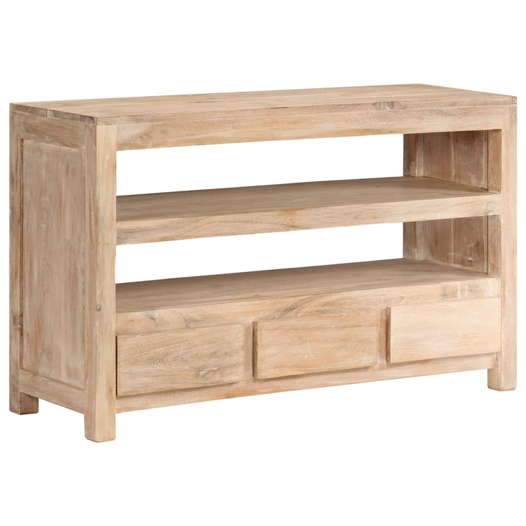 Mobile Porta TV in Legno di Acacia 90x30x55 cm Marrone Chiaro - homemem39