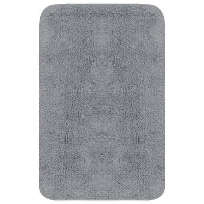 Set Tappetini per Bagno 3 pz in Tessuto Grigio - homemem39