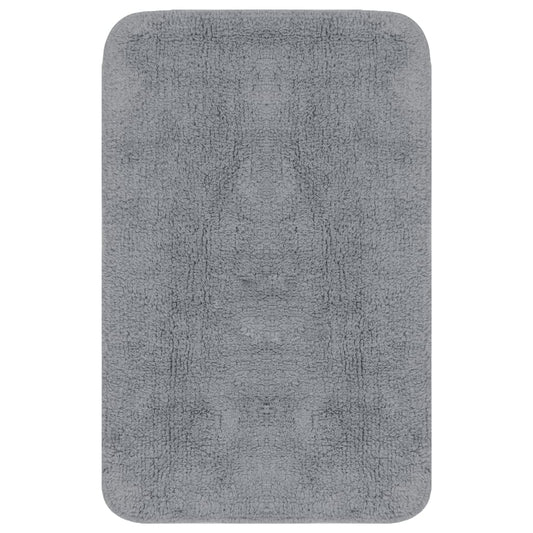 Set Tappetini per Bagno 3 pz in Tessuto Grigio - homemem39