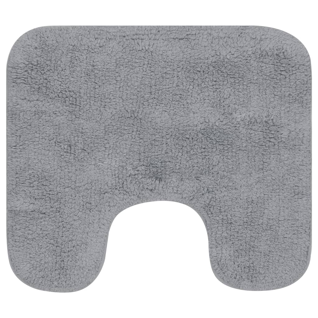 Set Tappetini per Bagno 3 pz in Tessuto Grigio | homemem39