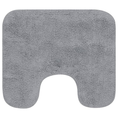 Set Tappetini per Bagno 3 pz in Tessuto Grigio | homemem39
