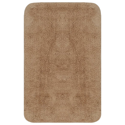 Set Tappetini per Bagno 3 pz in Tessuto Beige - homemem39