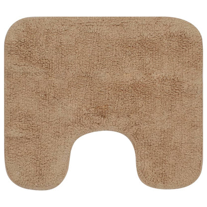 Set Tappetini per Bagno 3 pz in Tessuto Beige | homemem39