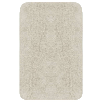 Set Tappetini per Bagno 3 pz in Tessuto Bianco