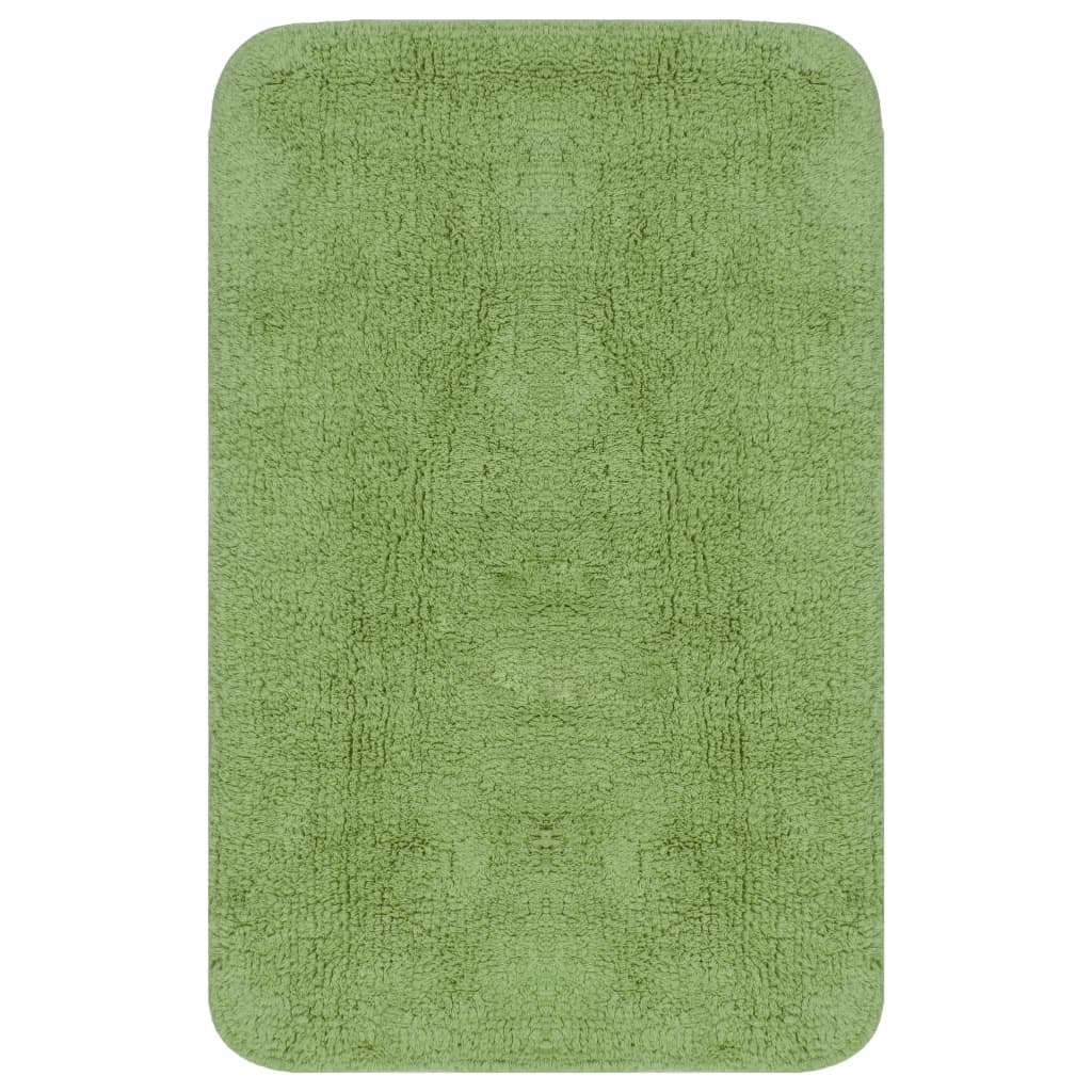 Set Tappetini per Bagno 3 pz in Tessuto Verde | homemem39