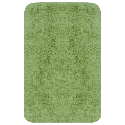 Set Tappetini per Bagno 3 pz in Tessuto Verde | homemem39