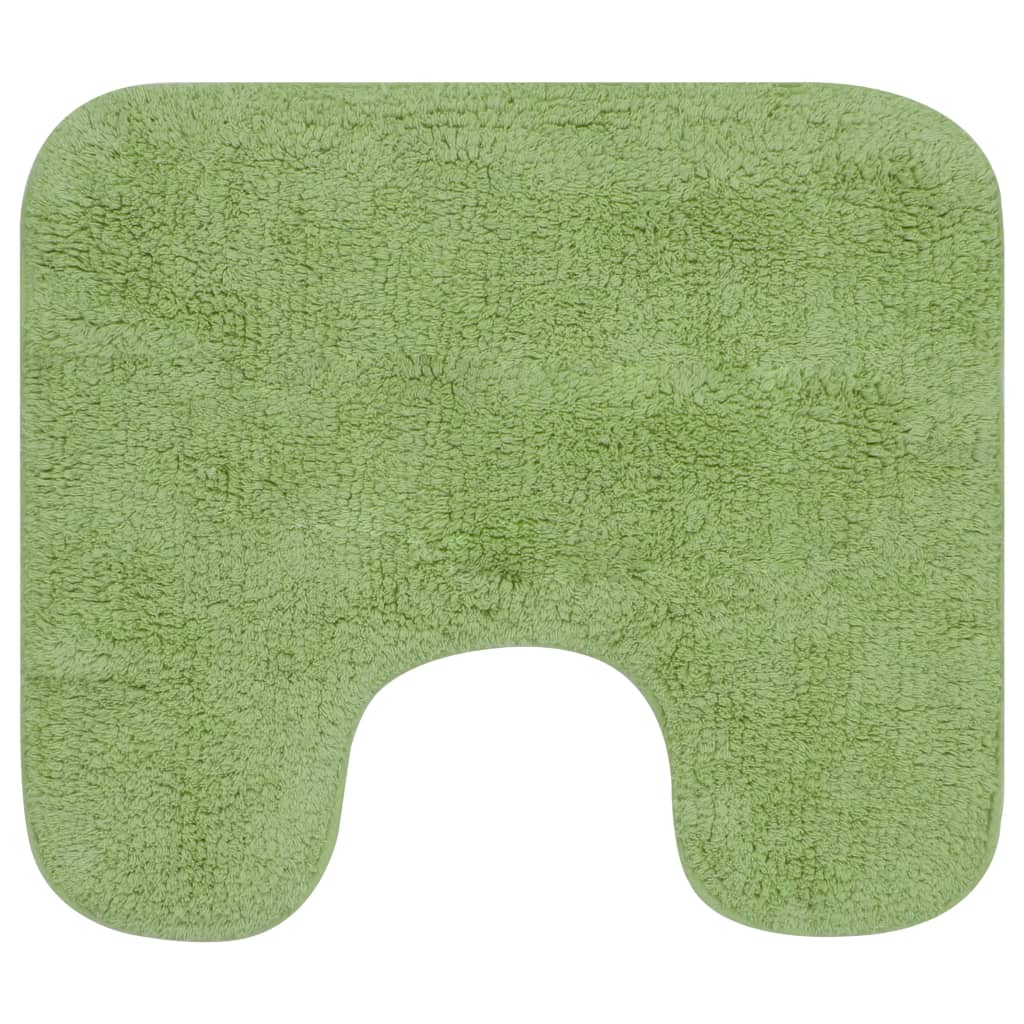 Set Tappetini per Bagno 3 pz in Tessuto Verde | homemem39