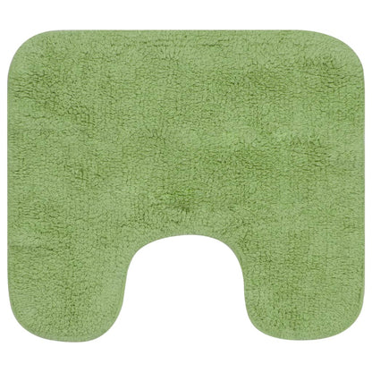 Set Tappetini per Bagno 3 pz in Tessuto Verde | homemem39