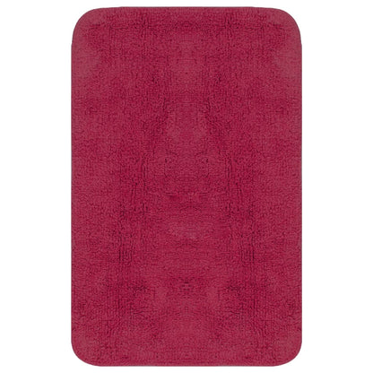 Set Tappetini per Bagno 3 pz in Tessuto Fucsia - homemem39