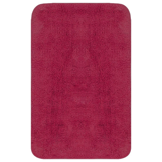 Set Tappetini per Bagno 3 pz in Tessuto Fucsia - homemem39