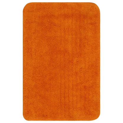 Set Tappetini per Bagno 3 pz in Tessuto Arancione - homemem39