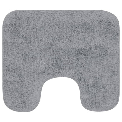 Set Tappetini per Bagno 2 pz in Tessuto Grigio - homemem39